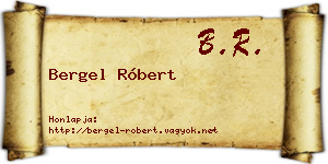 Bergel Róbert névjegykártya