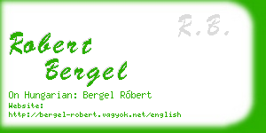 robert bergel business card